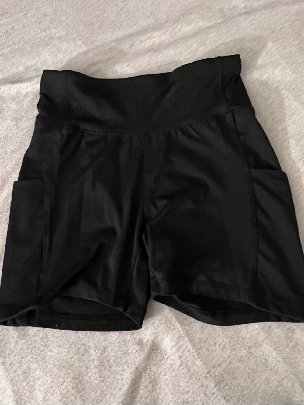 High-Waist Black Women’s Active Shorts